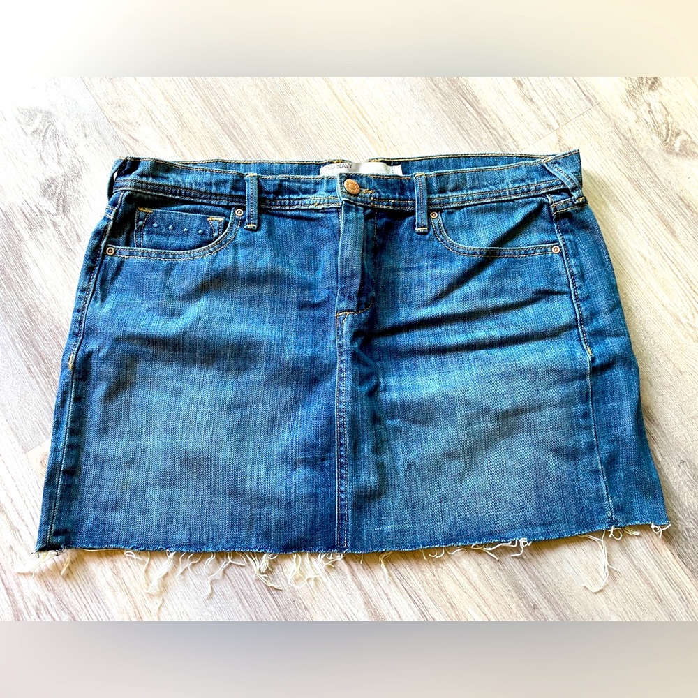 Old Navy Cut-off Blue Jeans Skirt